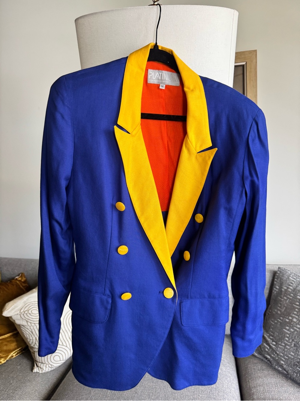 Vintage Bold Orange, Yellow and Blue Blazer - Platinum made in the USA